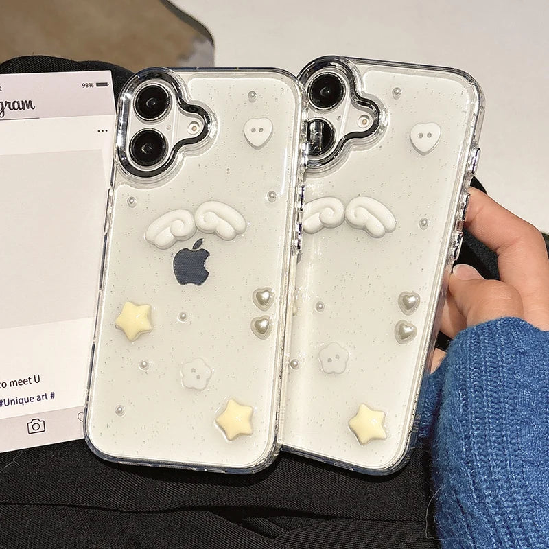 Stars & Hearts Glitter Phone Case