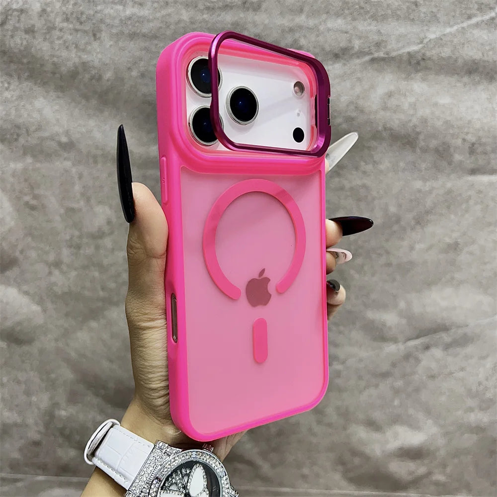 Matte Magnetic Translucent Stand Phone Case