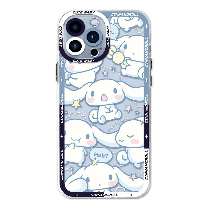Clear Hello Kitty & Blue Puppy Phone Case for iPhone