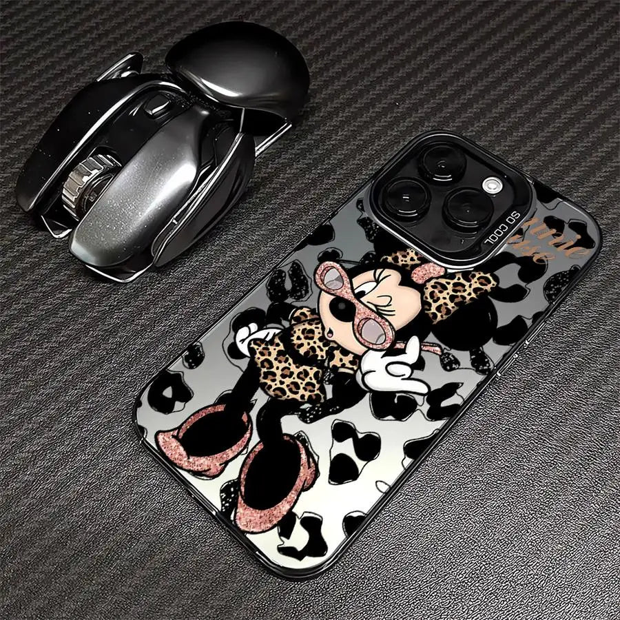 Disney Leopard Mickey Minnie Phone Case for iPhone