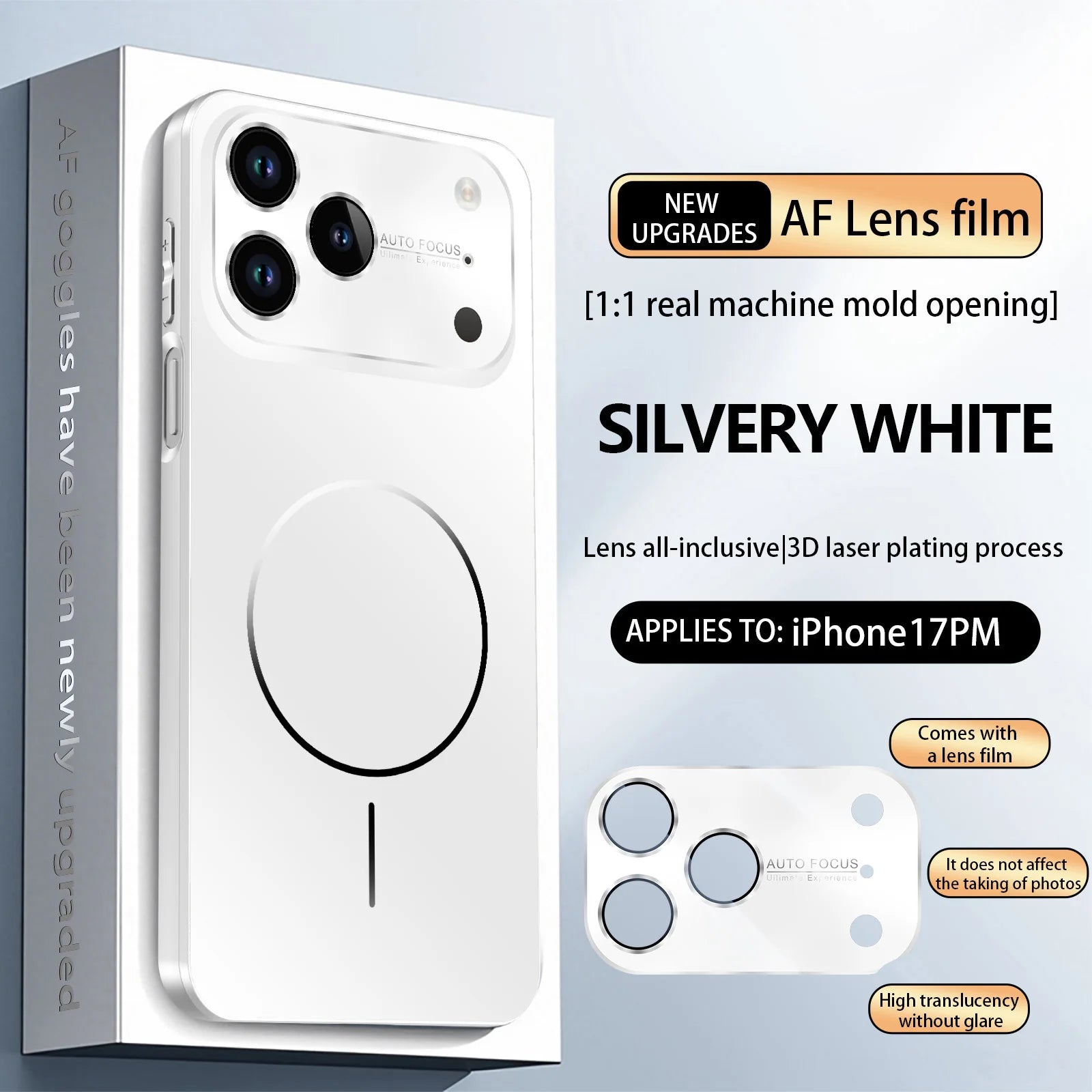 Plating Magnetic Crystal Lens Phone Case