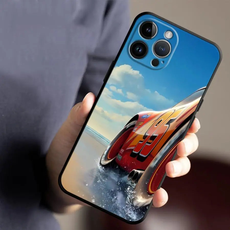Disney Lightning McQueen Logo Phone Case for iPhone