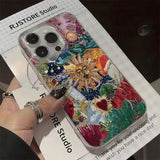 Planet Fruit Pattern iPhone Case – Full Coverage Feather Texture & Anti-Fingerprint Cover for iPhone