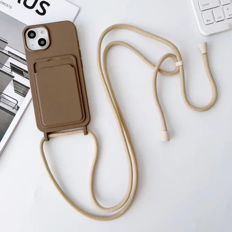 Crossbody Lanyard Rope Phone Case for iPhone