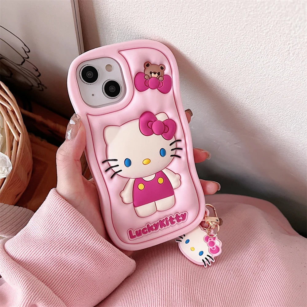 3D Hello Kitty Soft Phone Case
