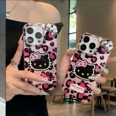 Pink Leopard Hello Kitty Case for iPhone