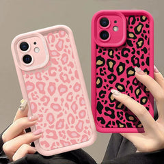 Leopard Pattern Shockproof Silicone Case for iPhone