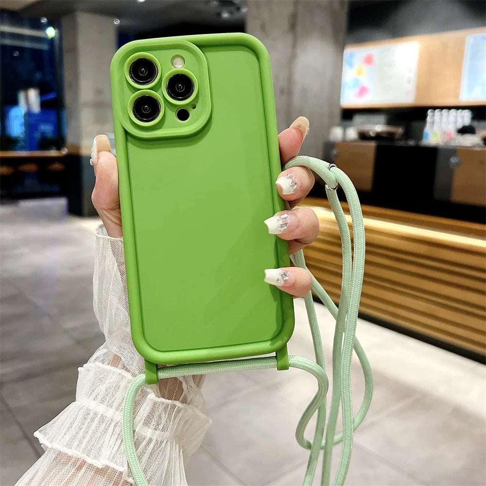 Clear Crossbody Lanyard Case for iPhone