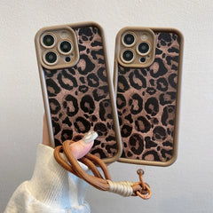 Leopard Print Case with Lanyard