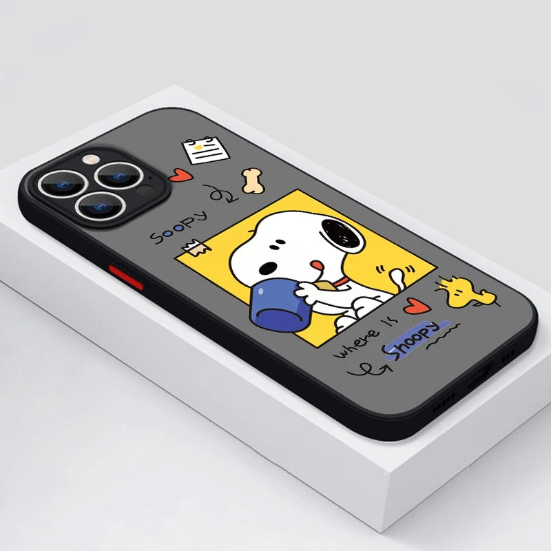 Frosted Snoopy Translucent Phone Case
