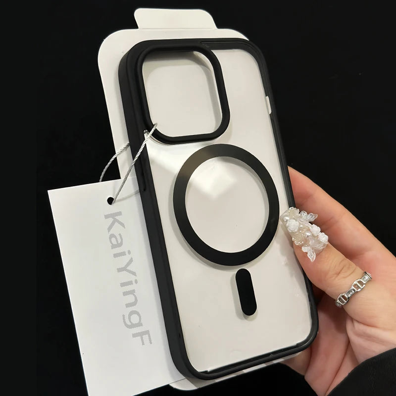 Transparent Magnetic Magsafe Case Luxury Anti-Fingerprint