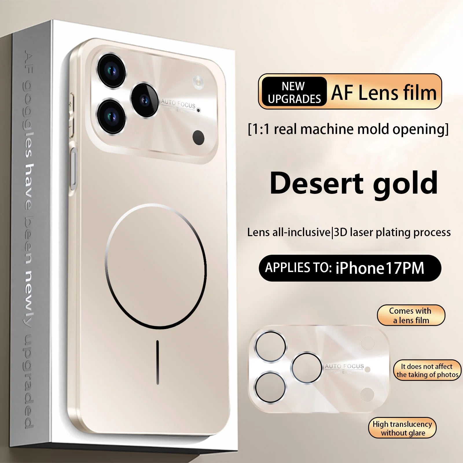 Plating Magnetic Crystal Lens Phone Case