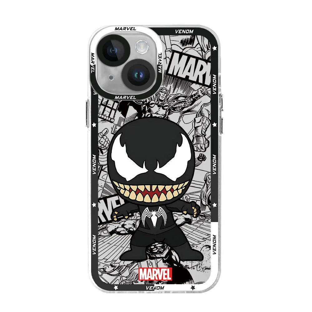 Marvel Spider-Man & Venom Clear Phone Case for iPhone