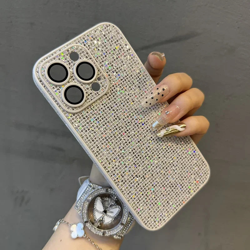 Glitter Bling Case with Camera Lens Protector for iPhone