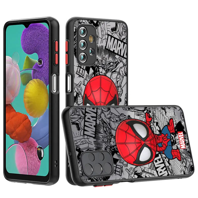 Marvel Cartoon Groot & Spider-Man Phone Case for Samsung Galaxy