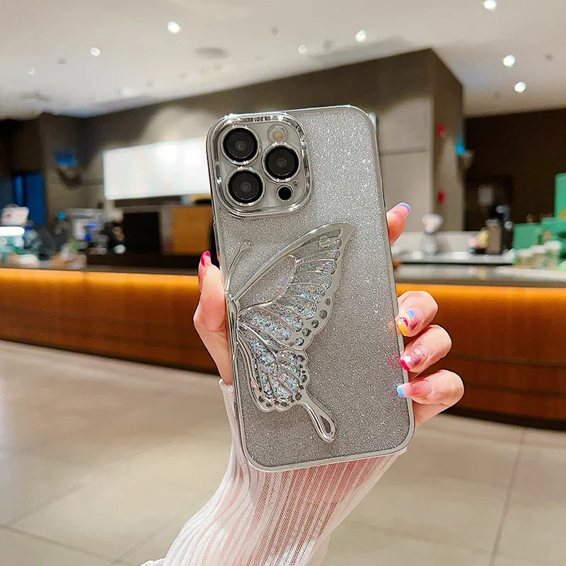 Quicksand Butterfly Glitter Phone Case