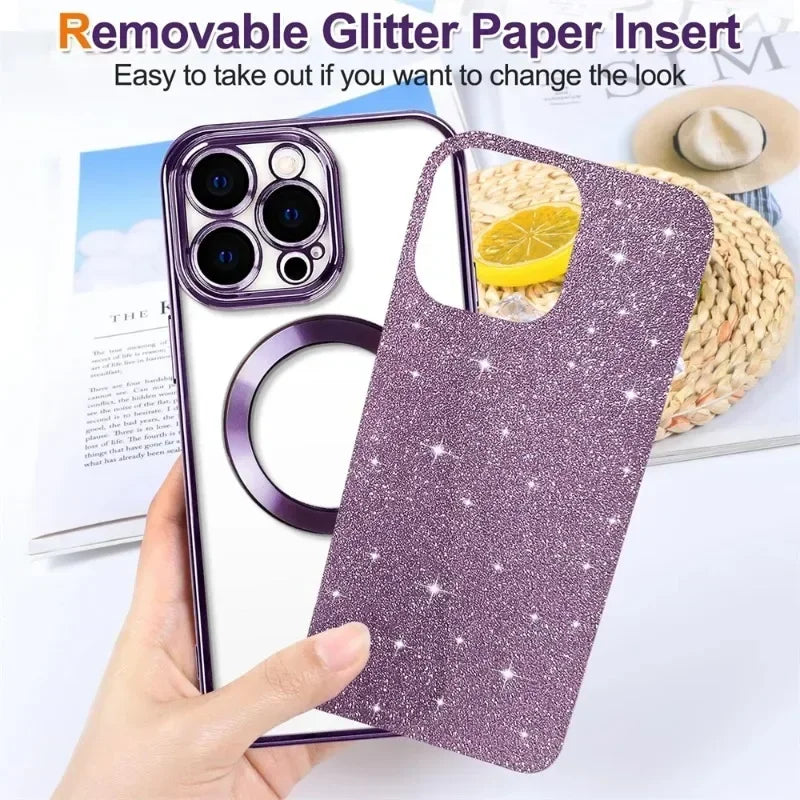 Electroplate Glitter Magsafe Case for iPhone