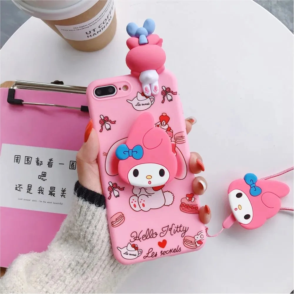 3D Hello Kitty Melody Silicone Phone Case