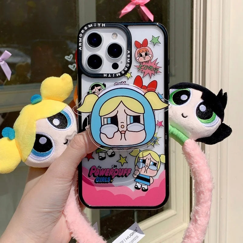 Crying Baby Police Girl Magnetic Phone Case for iPhone