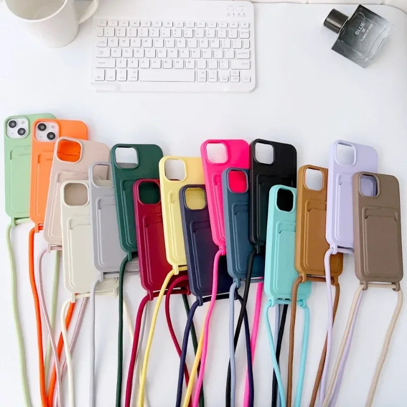 Crossbody Lanyard Rope Phone Case for iPhone
