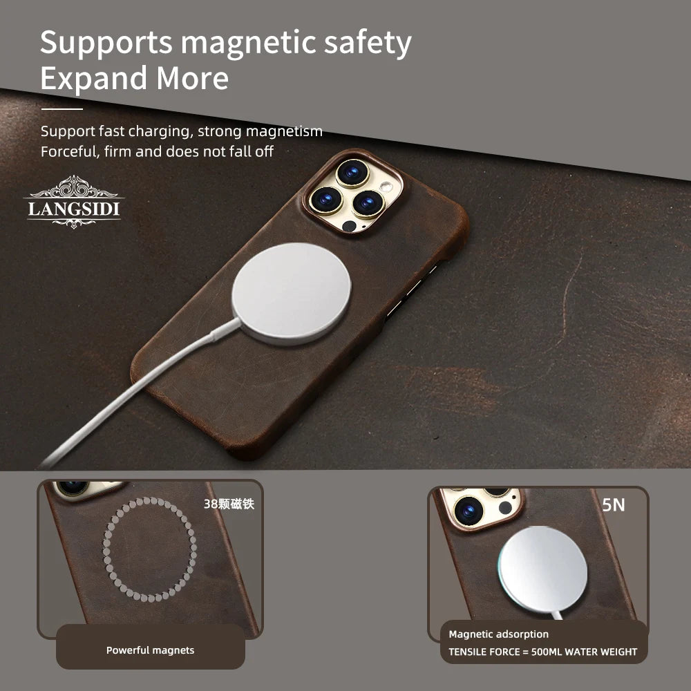 Full Grain Leather MagSafe Case