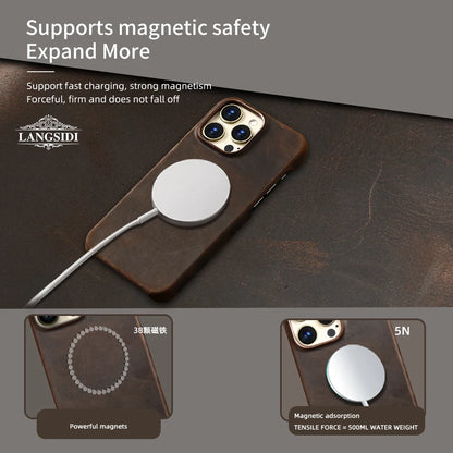 Vintage Leather MagSafe Case for iPhone