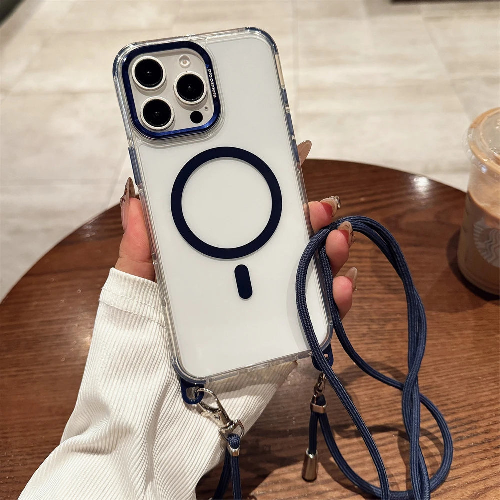 Crossbody Magnetic Lanyard Phone Case for iPhone