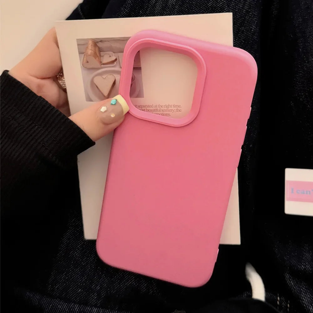 Dopamine Solid Color Silicone Phone Case