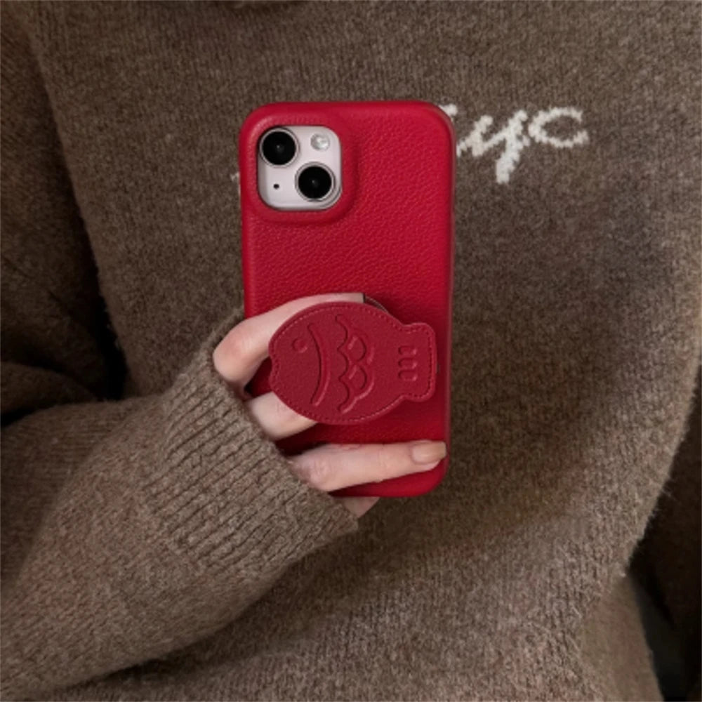 Taiyaki Fish Grip Phone Case for iPhone