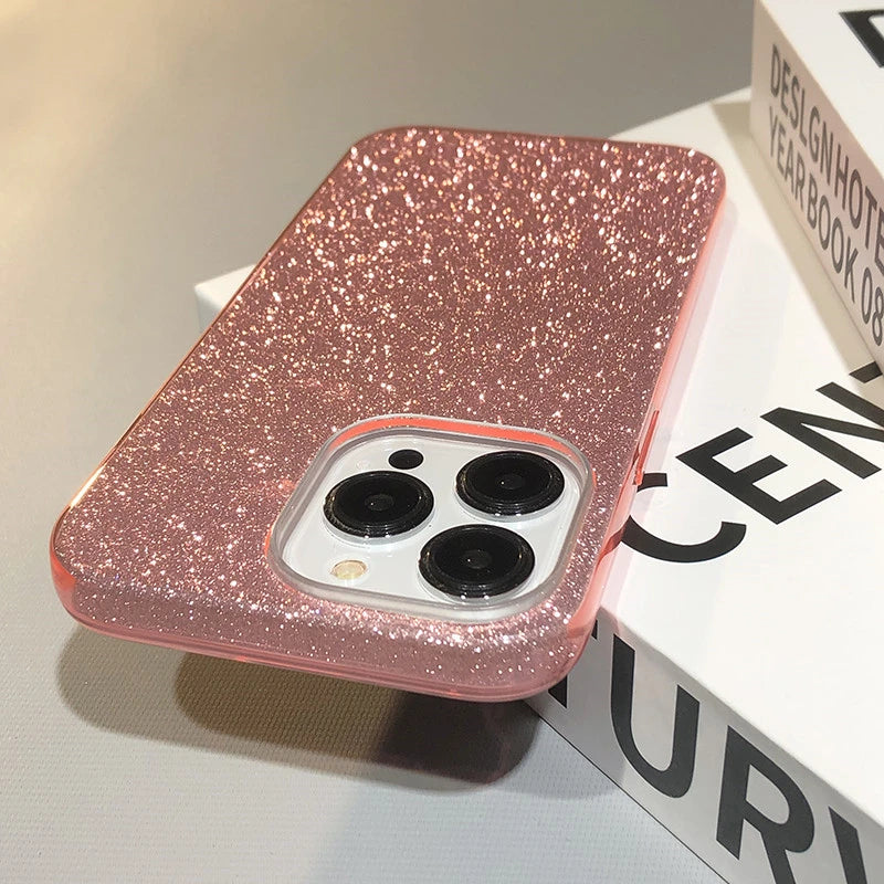 Glitter Gradient Shockproof Case For iPhone