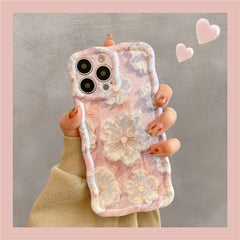 Laser Flowers Glitter Phone Case