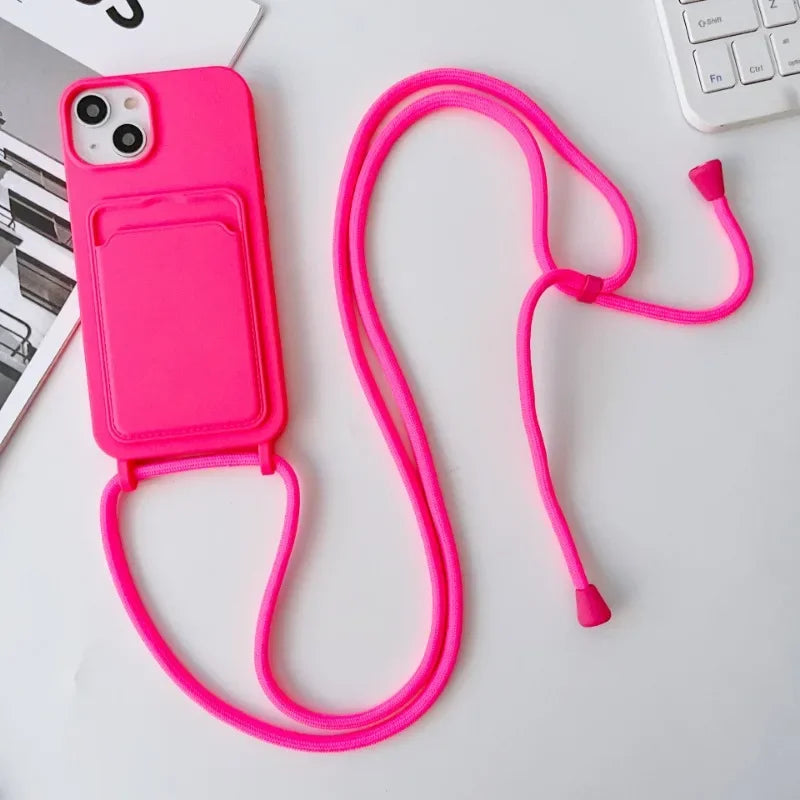 Crossbody Lanyard Rope Phone Case for iPhone