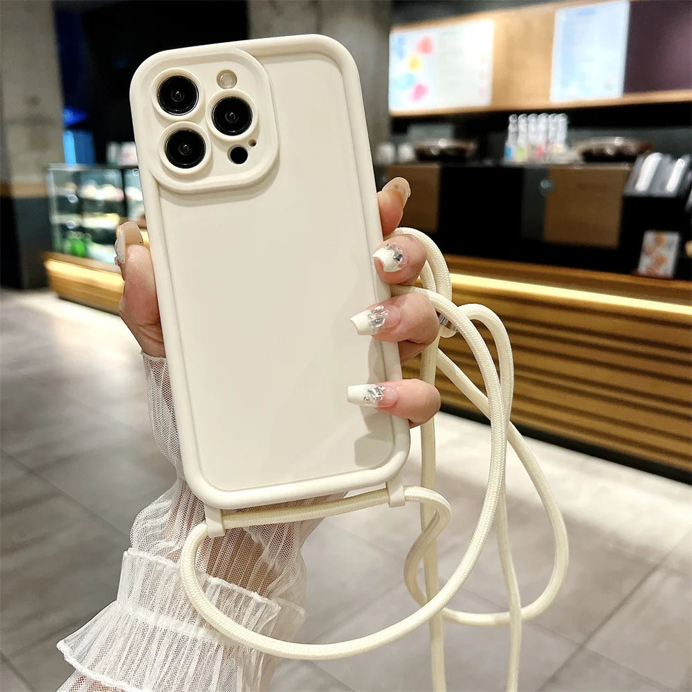 Clear Crossbody Lanyard Case for iPhone