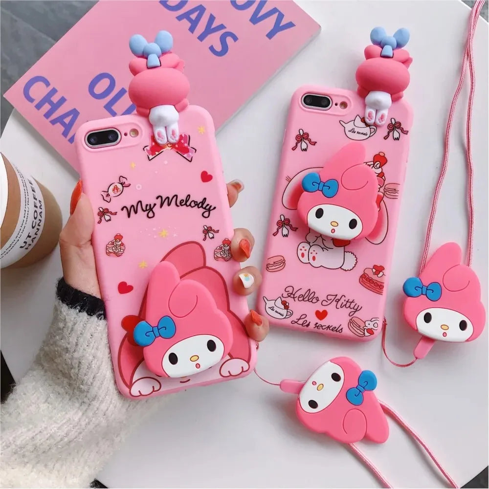 3D Hello Kitty Melody Silicone Phone Case