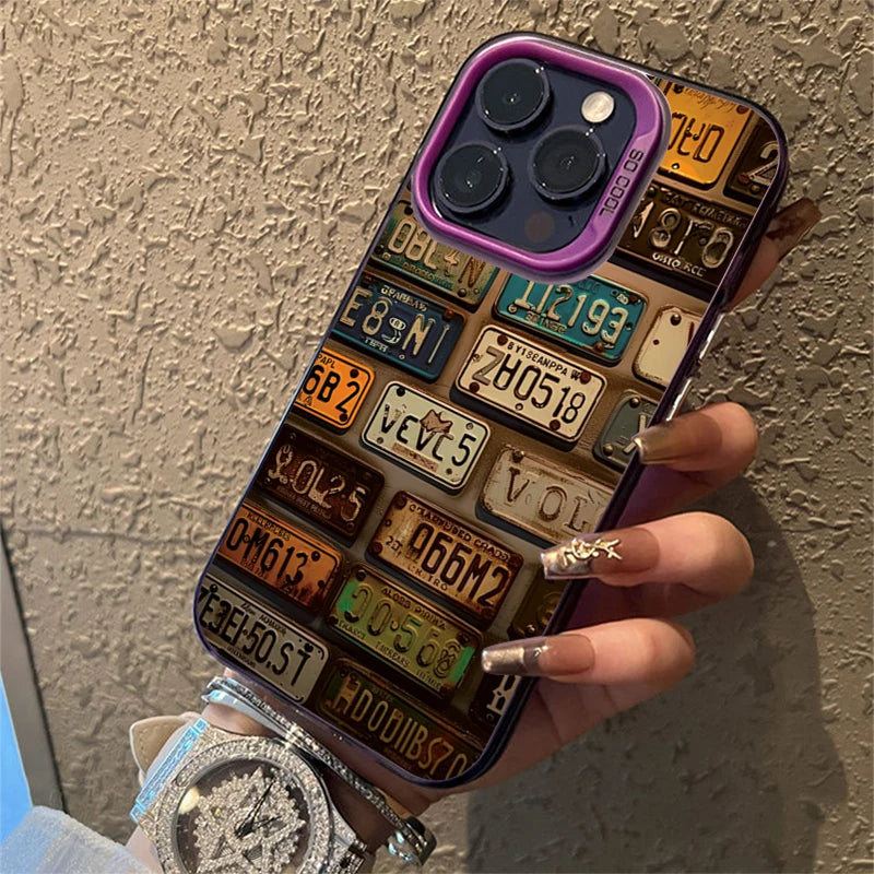 Vintage Car License Plate Phone Case for iPhone