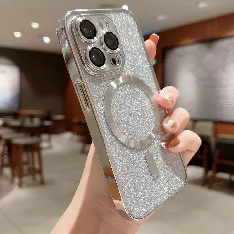 Electroplate Glitter Magsafe Case for iPhone