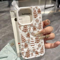 White Christmas Tree Snowflake Phone Case for iPhone