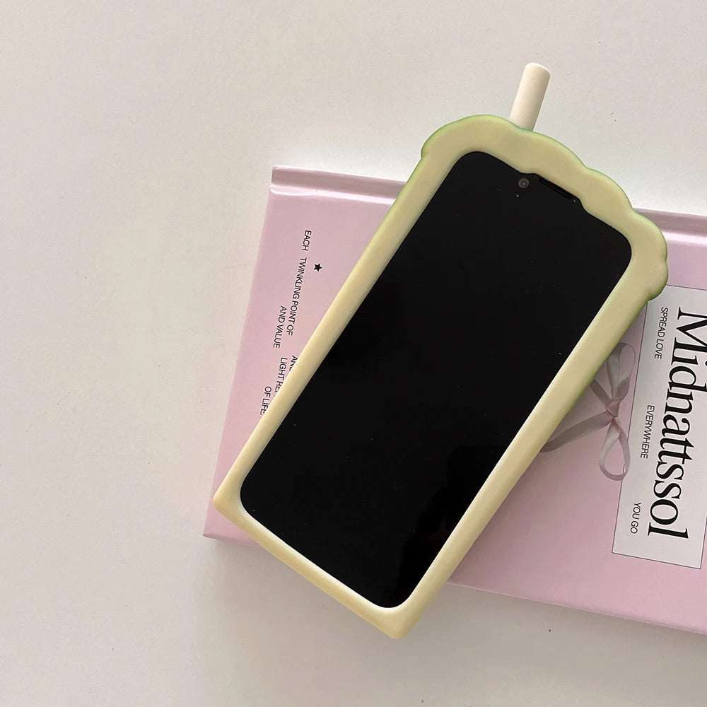 3D Pearl Milk Tea Cup Phone Case