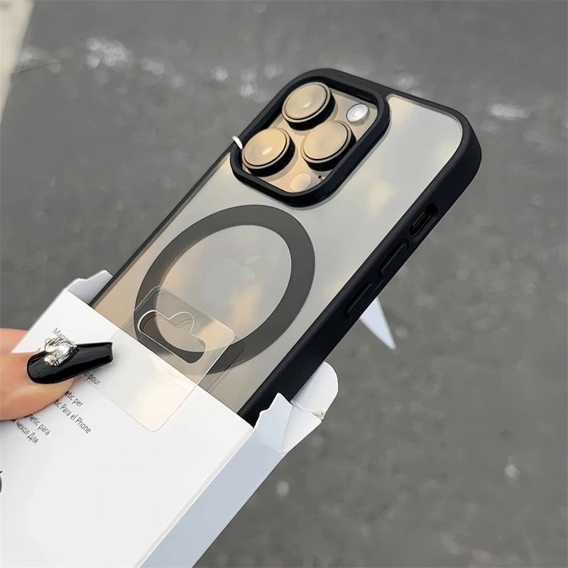 Transparent Magnetic Magsafe Case Luxury Anti-Fingerprint