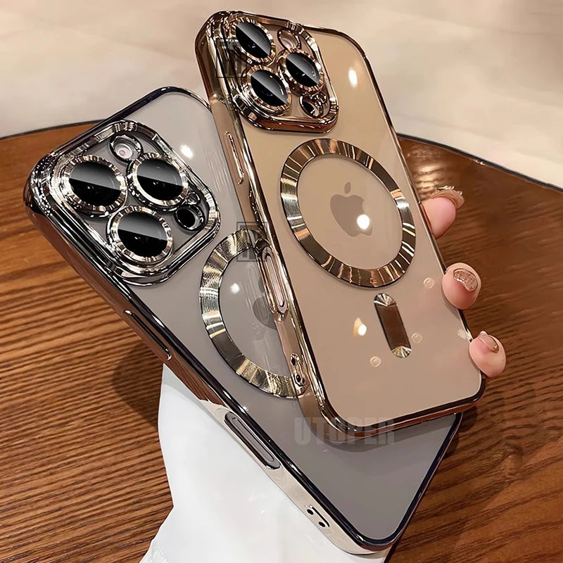Desert Gold Clear Magnetic Case for iPhone