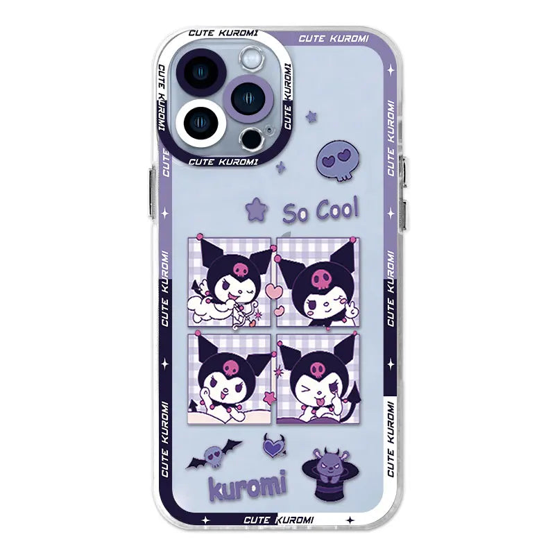 Clear Hello Kitty & Blue Puppy Phone Case for iPhone