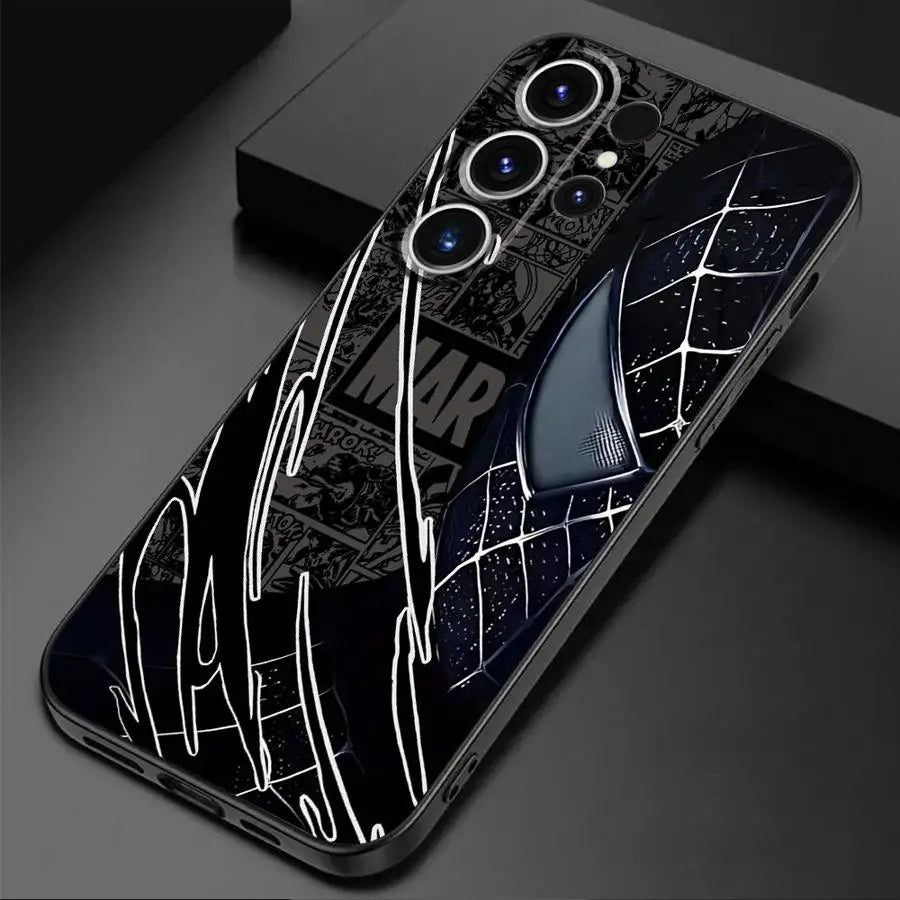 Marvel Spider-Man Half Face Phone Case for Samsung Galaxy