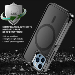Rugged Matte Magnetic Hybrid Case For iPhone