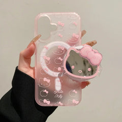 Hello Kitty Magsafe Case with Mirror Grip for iPhone