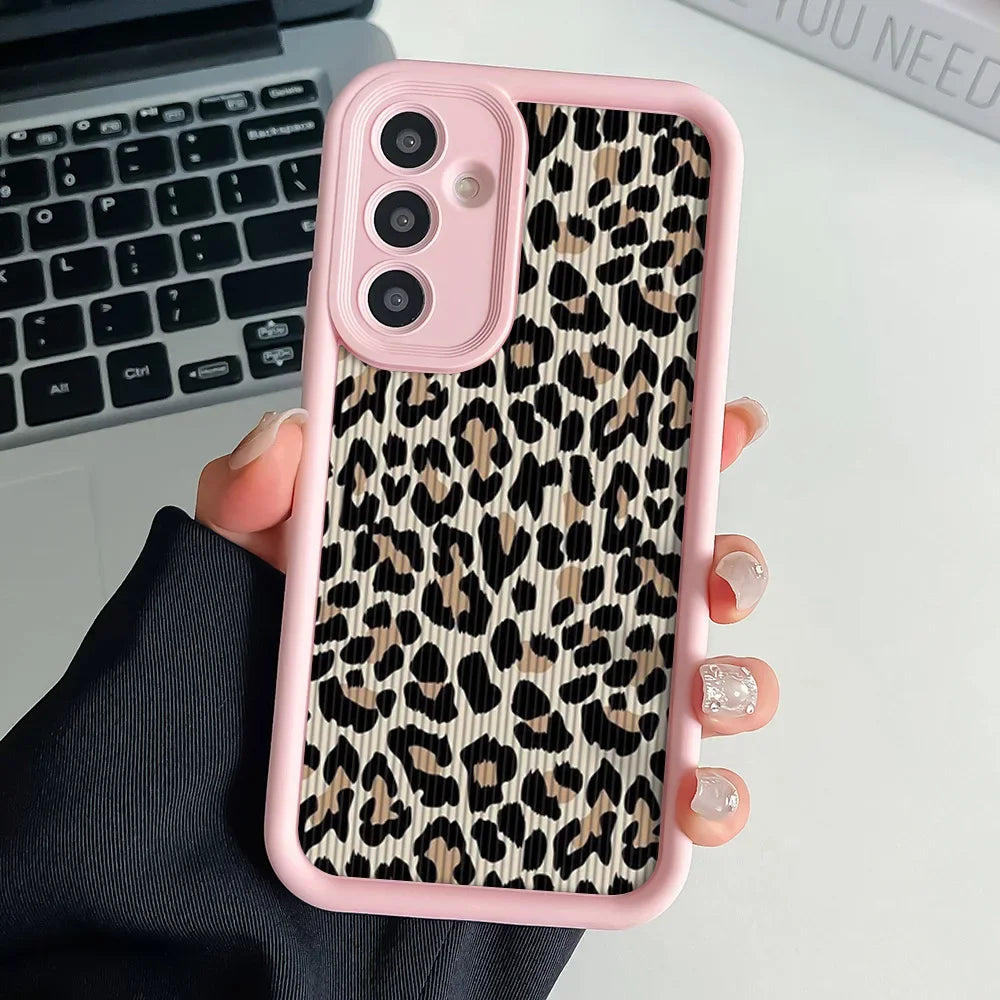 Leopard Wrist Strap Samsung Case