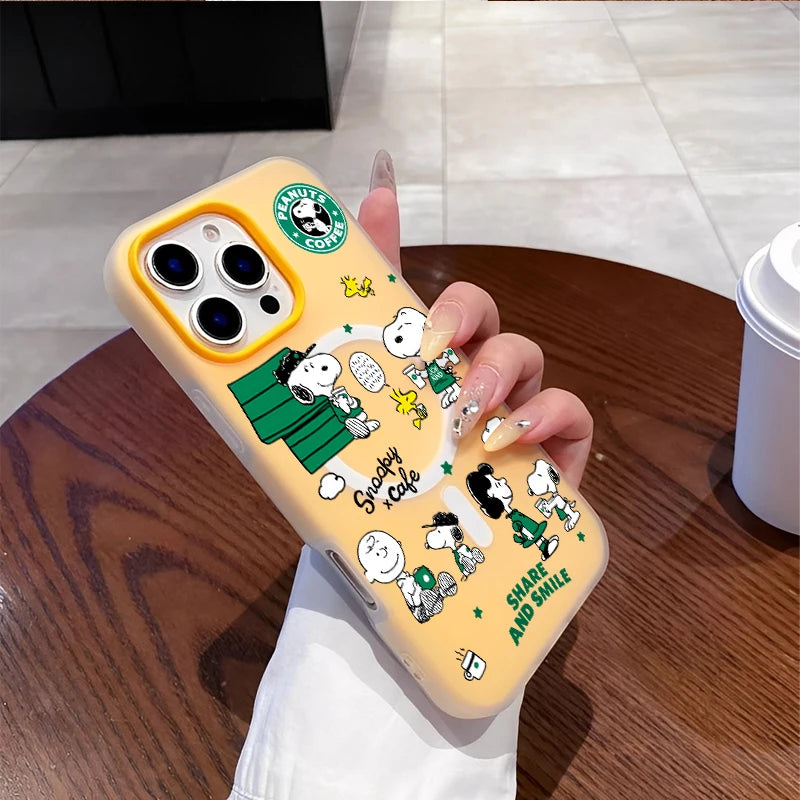 Snoopy Coffee Magnetic Phone Case