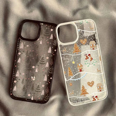 Cute Christmas Tree & Gingerbread Phone Case for iPhone