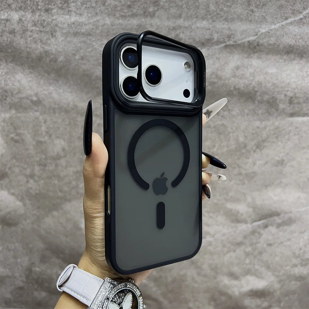 Matte Magnetic Translucent Stand Phone Case