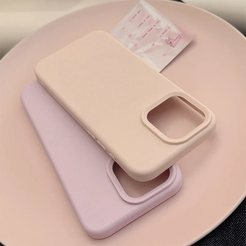 Dopamine Solid Color Silicone Phone Case