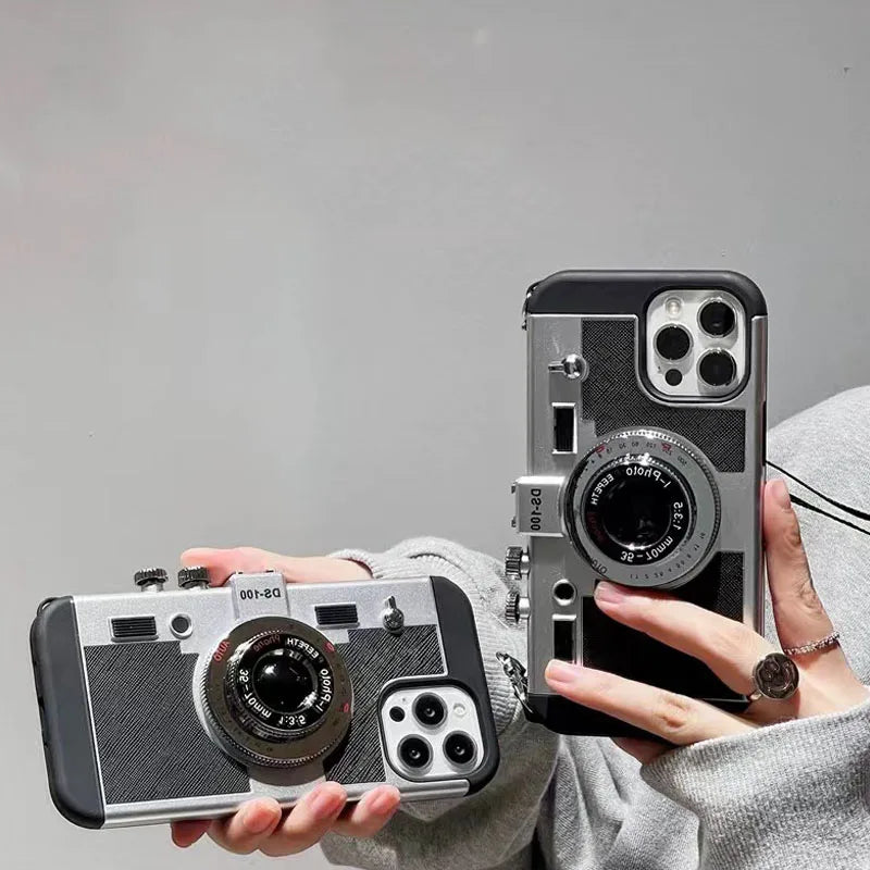 Emily In Paris 3D Retro Camera Leather Phone Case